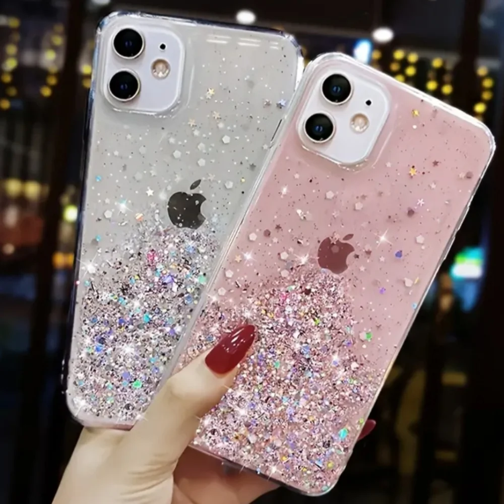 Brand new Apple IPhone 14 Pro Max Glitter Clear Soft Silicone Phone case